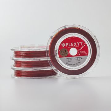 Miękka linka japońska siedmiostrunowa powlekana czerwona 0,5mm