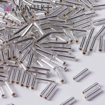 Koraliki Miyuki Bugles #2 6 mm Silver Lined Crystal