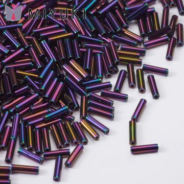 Koraliki Miyuki Bugles #2 6 mm Metallic Purple Iris
