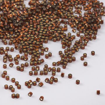 Koraliki Miyuki Delica 11/0 Dyed Silver Lined Smoked Topaz 11/0