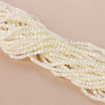 Masa perłowa kulka srebrzysta biała 4mm