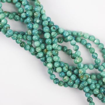 Kulka z masy perłowej turkusowa 6mm