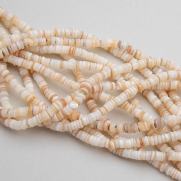 Masa perłowa krążek nieregularny kremowy 5x1mm