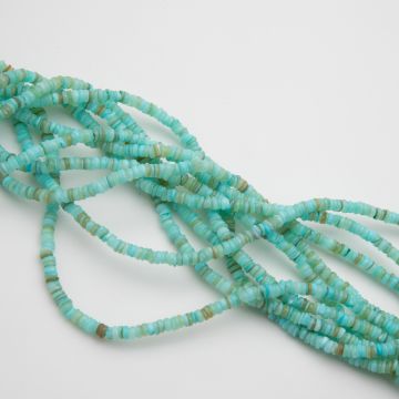 Masa perłowa krążek nieregularny turkusowy 4x1mm