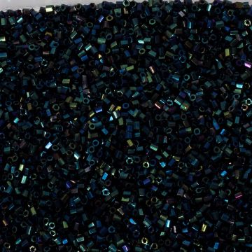 Koraliki Matsuno hexagon Metallic Iris Green/Brown 15/0 H