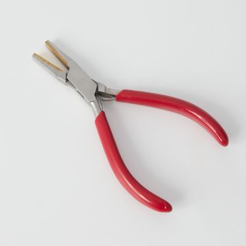 Szczypce płaskie z wkładką mosiężną 14x7,5cm