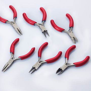 Komplet mini szczypiec: bociany, okrągłe, tnące