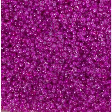 Koraliki NihBeads 12/0 Inside-Color Lustered Crystal/ Hot Pink Line