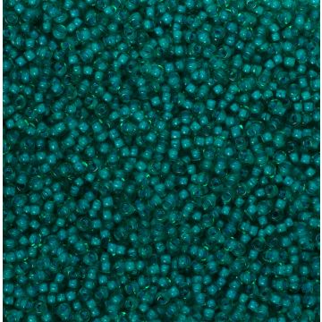 Koraliki NihBeads 12/0 Inside-Color Teal Green/ White Line