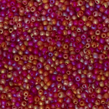 Koraliki NihBeads 12/0 Trans-Rainbow Frosted Lt Siam Ruby