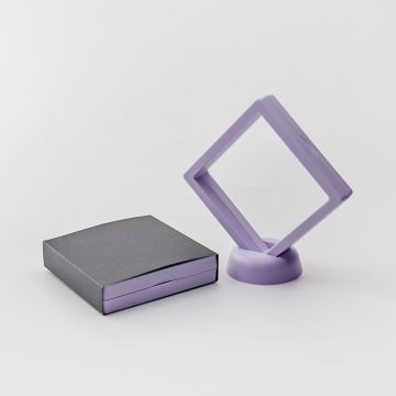 Ekspozytor z membraną ramka 3D lawendowa z etui 9x9cm