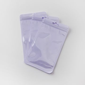 Woreczek z zamknięciem strunowym pastelowy lawendowy 18x10cm