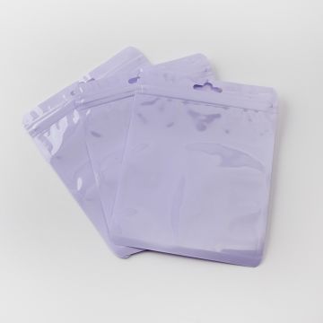 Woreczek z zamknięciem strunowym pastelowy lawendowy 15x12cm