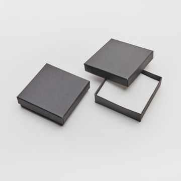 Pudełko do biżuterii czarne 9x9x2,5cm