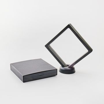 Ekspozytor z membraną ramka 3D czarna z etui 11x11cm