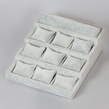 Ekspozytor schodkowy szary 14x28x35cm