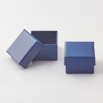Pudełko ozdobne do biżuterii granatowe 5,5x5,5x4cm