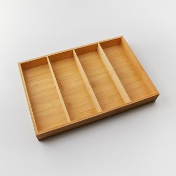 Ekspozytor bambusowy 4 przegrody 35x24cm