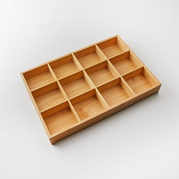 Ekspozytor bambusowy 12 przegródek 35x24cm
