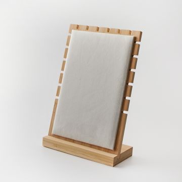 Ekspozytor do naszyjników średni płaski z białą poduszką  27x17x8cm