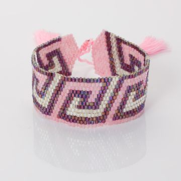 Bransoletka boho 13 rzędowa z koralików Matsuno 17-27cm