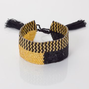 Bransoletka boho 13 rzędowa z koralików Matsuno 17-27cm