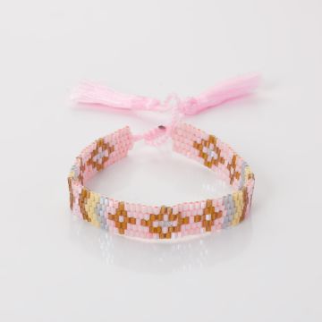 Bransoletka boho 5 rzędowa z koralików Matsuno 17-27cm