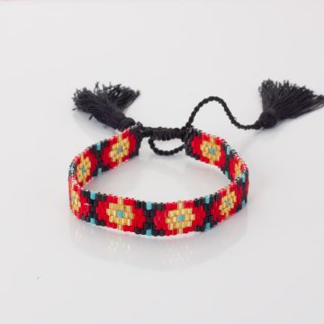 Bransoletka boho 5 rzędowa z koralików Matsuno 17-27cm