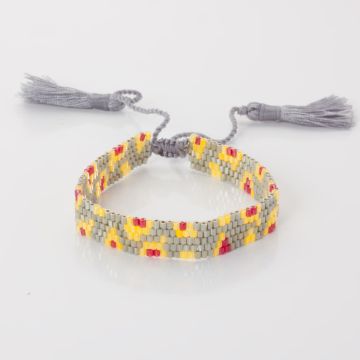 Bransoletka boho 5 rzędowa z koralików Matsuno 17-27cm