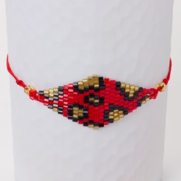 Bransoletka boho romb z koralików Matsuno