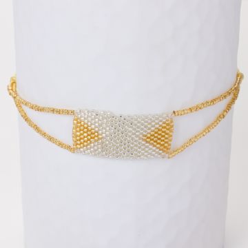 Bransoletka z koralików Toho prostokąt dł. regulowana