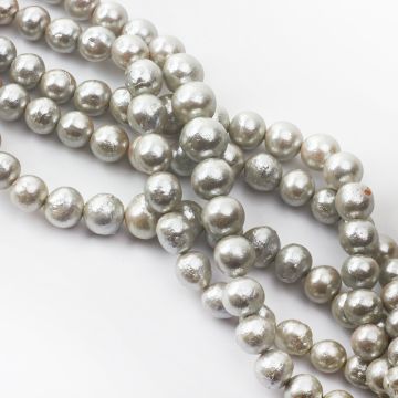 Perły naturalne srebrne stopniowane 10-17mm