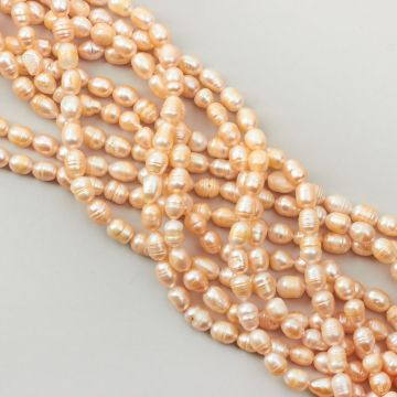 Perła naturalna potato brzoskwiniowa 8-11mm
