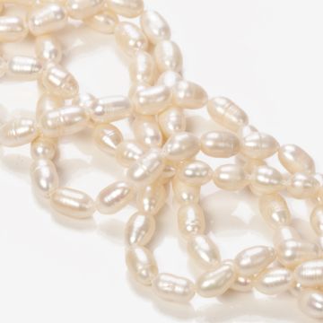 Perły naturalne rice białe 5-6mm