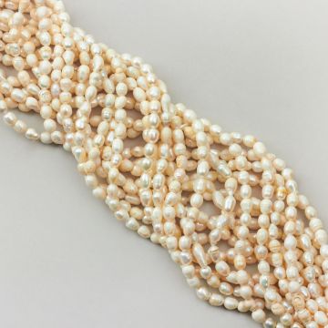 Perły naturalne białe rice 4-6mm