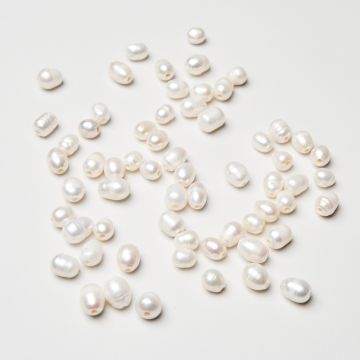 Perły naturalne hodowlane z dużą dziurką rice 7-8mm