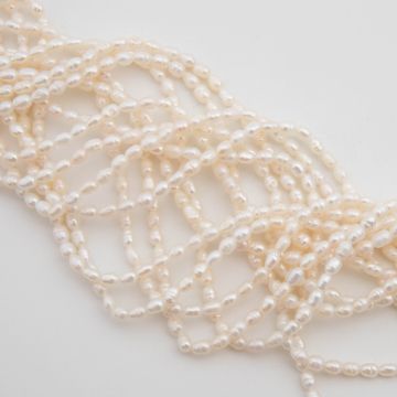 Perły hodowlane słodkowodne rice 2,5-3mm Perły hodowlane słodkowodne rice 2,5-3mm