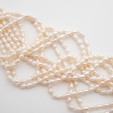 Perły hodowlane słodkowodne rice 5-6mm Perły hodowlane słodkowodne rice 5-6mm