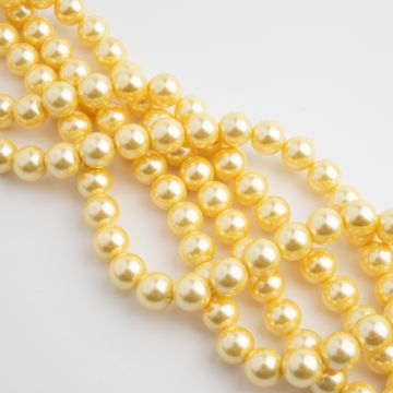 Perły seashell żółte 8mm