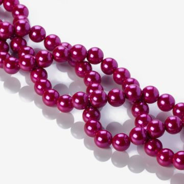 Perły seashell kulki fuksja 10mm Perły seashell kulki fuksja 10mm