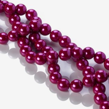 Perła seashell kulka fuksja 12mm Perła seashell kulka fuksja 12mm