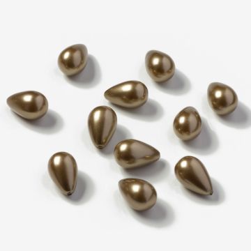 Perły seashell do wklejania łezki stare złoto 15x9mm Perły seashell do wklejania łezki stare złoto 15x9mm