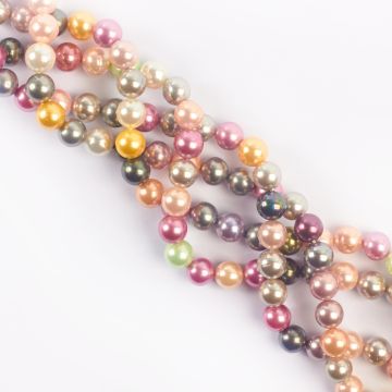 Perły seashell kulki multikolor 8mm