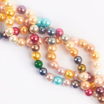 Perły seashell kulki multikolor 10mm