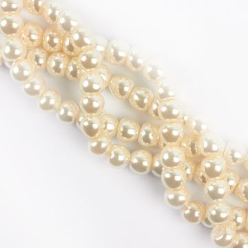 Perły seashell kulka biała spłaszczona 10mm Perły seashell kulka biała spłaszczona 10mm