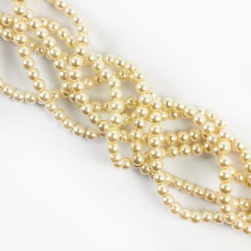 Perły szklane kremowe 6mm