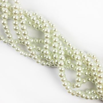 Perły szklane kulki białe 8mm Perły szklane kulki białe 8mm