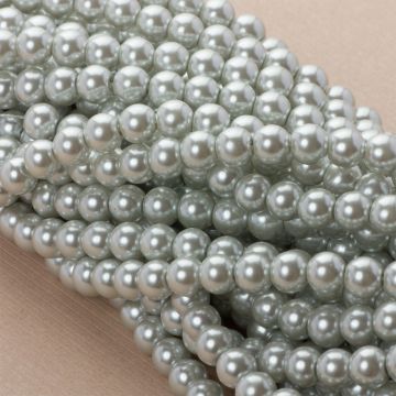 Perły szklane siwe 8mm