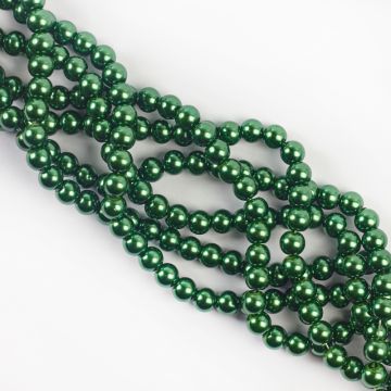 Perły szklane zielone 8mm