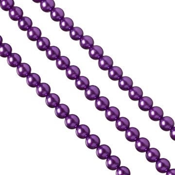 Perły szklane 10mm fioletowe